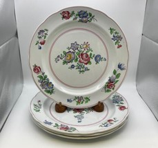 Set of 4 Antique Copeland Spode #6504 Floral Dinner Plates - $119.99