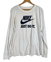 Nike The Nike Tee T Shirt Size XL Womens White Black Swoosh Just Do It Top - $554.94 MXN