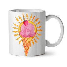 Ice Cream Hot Sun Holiday NEW White Tea Coffee Mug 11 oz | Wellcoda - £18.39 GBP