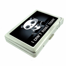Panda Adult 100&#39;s Size Em1 Cigarette Case with Built in Lighter Metal Wa... - $21.73