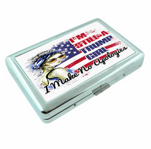 Donald Trump Girl 2024 L10 Silver Metal Cigarette Case RFID Protection Wallet - £13.19 GBP