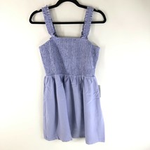 NSR Napean Sea Rd Mini Dress A Line Sleeveless Crinkled Purple M - £15.12 GBP