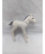 Playmobil White Horse Grey Mane 2&quot; - $9.89