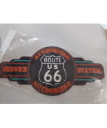 Route 66 Authorized Service Station 23.5in x 11in Metal Sign #HLHT17667 - £31.48 GBP