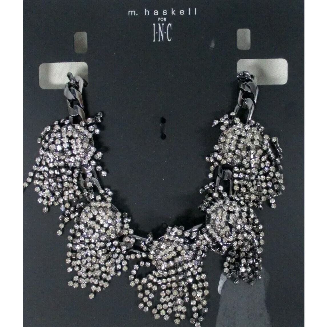 VTG Miriam Haskell For INC Rhinestone Crystal Statement Choker Necklace 1980s Item image 8