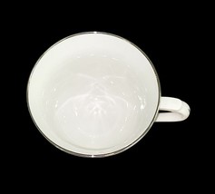 Syracuse China Wedding Ring Silhouette Footed Cup White Platinum Trim USA Teacup image 4