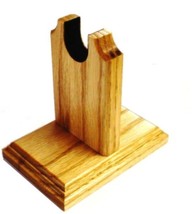 Oak Wooden Gun Rack Revolver Handgun Pistol Stand Table Top Display - Na... - $19.99