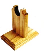 Oak Wooden Gun Rack Revolver Handgun Pistol Stand Table Top Display - Na... - $372.30 MXN