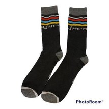 New Friends TV Show Socks 6-12 Black with Red Blue Yellow White Stripes ... - $12.74