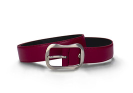 Cintura vegana rosso da donna in Apple Leather elegante fibbia curva reg... - $58.61