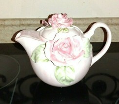 Seymour Mann Romance Teapot Rose Embellished Hand Painted VTG Victorian  - £31.06 GBP