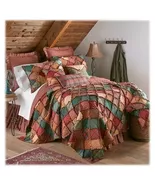 Donna Sharp Campfire Pieced Patchwork King Quilt Sham and Valance/Runner... - $300.00
