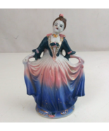 Vintage Colonial Woman Hand Painted 5.5&quot; Porcelain Figurine Made Occupie... - €16,96 EUR