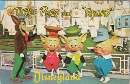 ZAYIX Postcard Disneyland Three Pigs and &quot;Friend&quot; Big Bad Wolf 102022-PC35 - £6.38 GBP