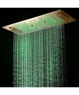 Cascada Verona 16&quot;x36&quot; Brushed Gold Music LED Showerhead - $34,663.10 MXN