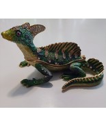 KD Jeweled Iguana Hinged Trinket Box w/ Pendant Necklace - $39.59