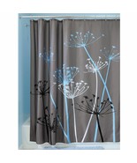 InterDesign Bathroom Shower Curtain Thistle Gray/Blue Modern Decor 72&quot; 3... - £14.89 GBP