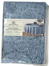 Bee &amp; Willow Home Etched Chambray Laminated Tablecloth Resists Stains Wi... - £25.96 GBP