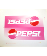 Pepsi Pink Ball Logo Art Work Preproduction Advertising Large - $18.95