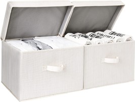 Storageworks Decorative Storage Boxes, Large Storage Basket With Lid And, Pack - £31.94 GBP