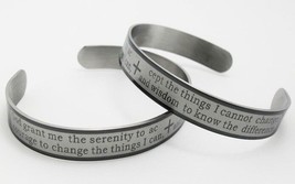 Stainless Steel Serenity Prayer Bracelet - £7.59 GBP