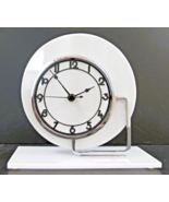 1930s Smiths Art Deco White Bakelite and Chrome Table Clock - $2,513.73 MXN