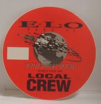 E.L.O. / ELO  - ORIGINAL CLOTH CONCERT TOUR BACKSTAGE PASS ***LAST ONE*** - $10.00