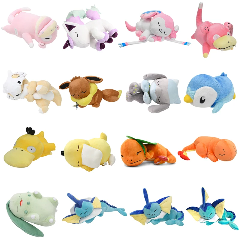 Pokemon Sleep Soft Pillows Dolls Cubone Slowpoke Lucario Eevee Peluche Stuffed - £11.17 GBP+