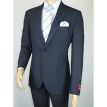 Men Suit BERLUSCONI Turkey Italian Wool 180's Single Breasted 623-03 Navy Plaid image 15