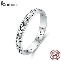 925 Sterling Silver Vine Pattern Finger Rings for Women Vintage Retro Stackable  - £16.05 GBP