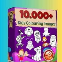 Kids coloring images - 10 000+ images for print and colour - £8.65 GBP