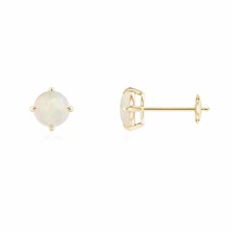 Natural Opal Round Solitaire Stud Earrings for Women in 14K Gold (Grade-A , 5MM) - £269.48 GBP