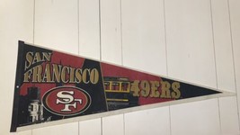 NFL San Francisco 49ers Municipal Railway Image Football Pennant Vintage 1996 - £20.81 GBP