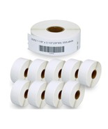 KingTac 1 1/8&quot; x 3 1/2&quot; Address Label Roll - White - 12 Rolls - 4200 labels - $27.34 CAD