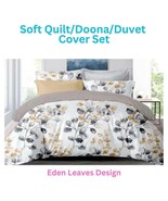 Soft Quilt Doona Duvet Cover Set Ultra Soft Quilt Cover Set, Eden Leaves... - $482.08 MXN+