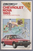 Chilton’s Auto Manual for Chevrolet Nova, 1985 (USA & Canadian models) - $12.82