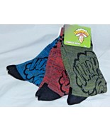 Men&#39;s Socks Warheads 3 Pack NEW Casual Dress Crew one size Red Blue Gree... - £13.19 GBP