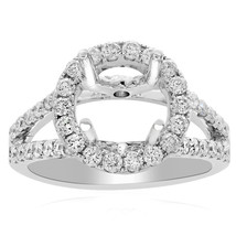 0.83 Carat Diamond Engagement Ring 14K White Gold Setting - $965.25