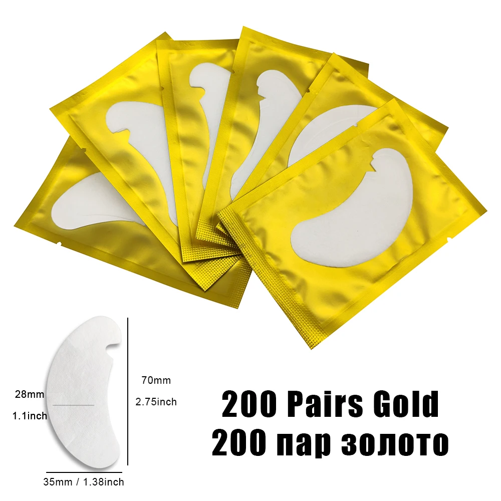 Gel eye patches for eyelashes extensions eyepads eyelash patch lash extension lint free thumb200