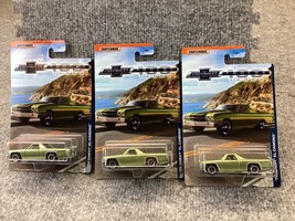 Matchbox 1/64 Diecast Chevrolet 100 Years Green 1970 Chevy El Camino Lot of 3 - $10.29