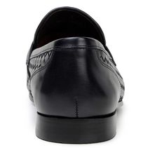 Belvedere Slip-on Penny Loafers Shoes Italian Calfskins Luca Black image 2