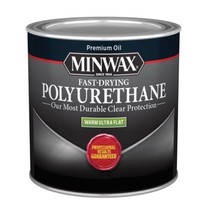 Minwax Fast Drying Polyurethane Protective Wood Finish, Warm Ultra Flat, ½ Pint - £14.34 GBP