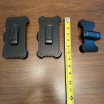 Otterbox Lot Of 3 Phone Belt Clip Holster Replacements Black Hard Plastic - £10.38 GBP