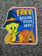Tweety Bird Halloween Plastic Yard Sign Decor Looney Tunes Witch Cute 90s 1990s - £23.52 GBP