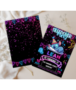 Stitch Neon Sleepover Birthday Invitation | Fun &amp; Slumber Party Invite - $3.50