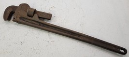 *PV36) Damaged Vintage Ridge Tool Rigid Heavy Duty Adjustable Jaw Pipe W... - $9.89