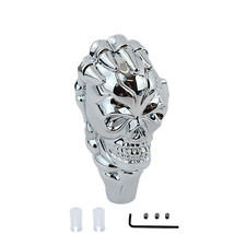 Chrome Skull Skeleton Hand Universal Gear Shift Knob Lever Column Floor Shifter - £26.46 GBP