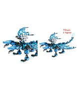 Phantom Ninja Ice Water Series Double-Headed Element Dragon Building Blo... - $44.99