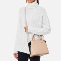 TED BAKER  Women&#39;s Ashlee Small Leather Tote Bag Camel - Blush Pink/Black Patent - £45.62 GBP