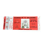 Florida State FSU @ Oklahoma Sooners Ticket Stub 9/25/1976 Bobby Bowden ... - $30.00